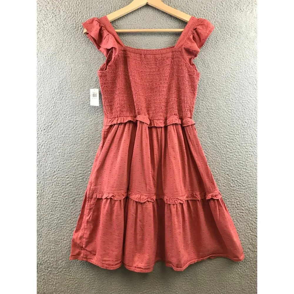 New Girl Old navy‎ Textured Clip-Dot Flutter-Sleeve Fit & Flare Dress XL(14-16)